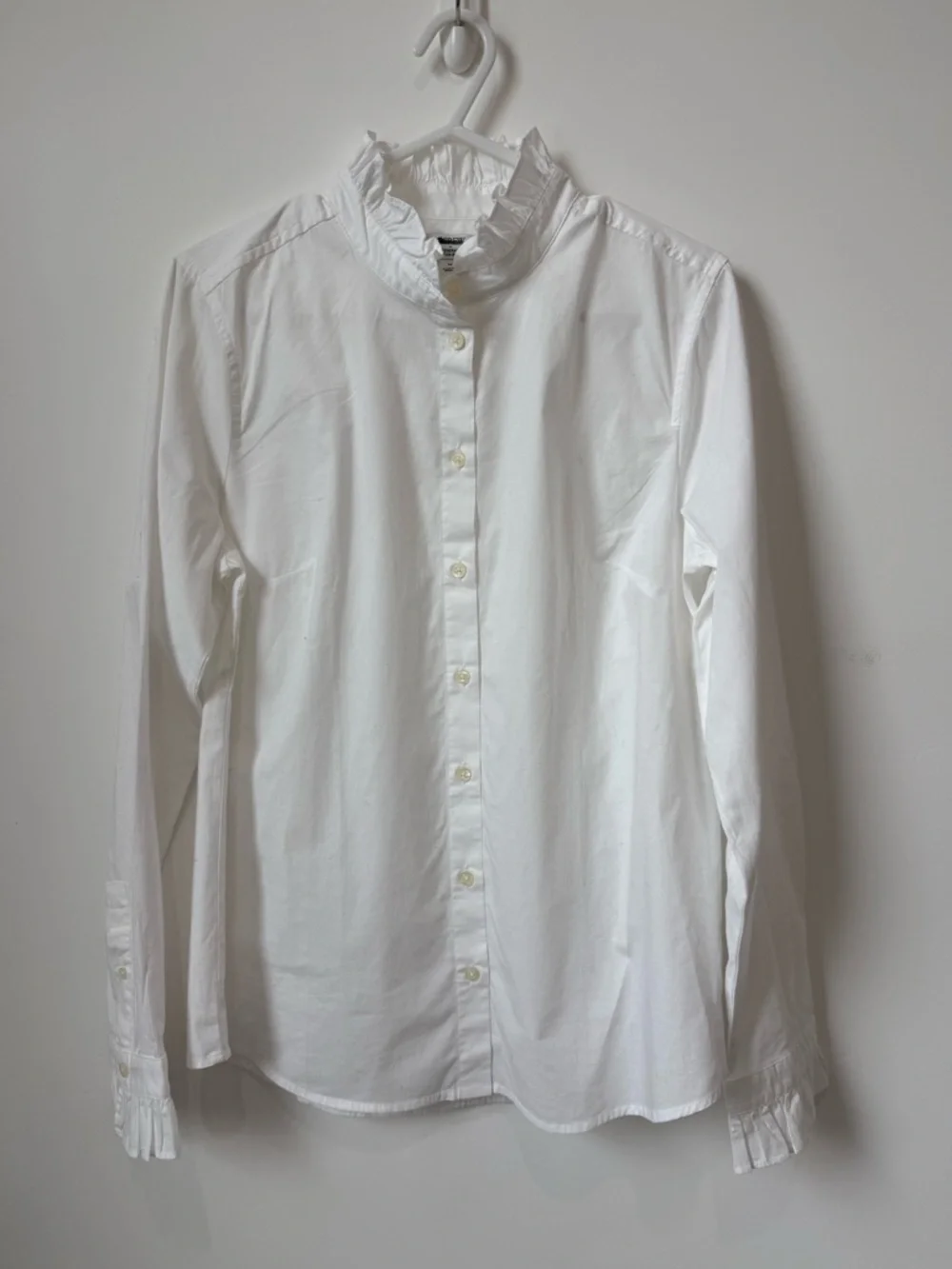 NWT Ruffle button-up top size M